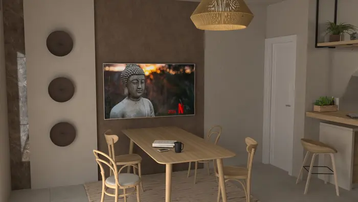 Living and kitchen